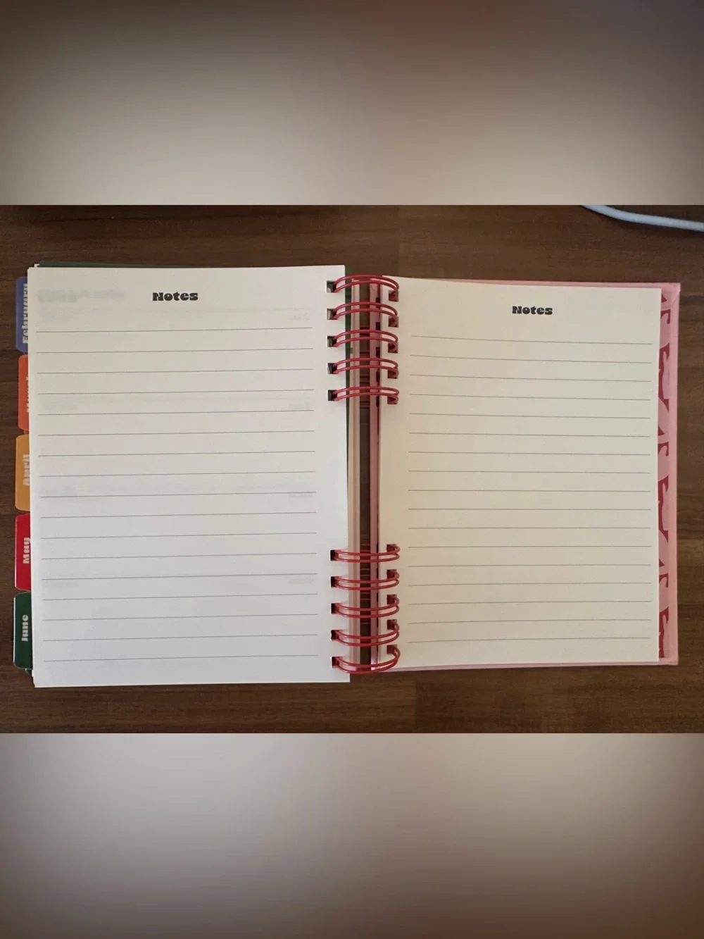 Pulsar Planner with Pink Background and Red Abstract Floral